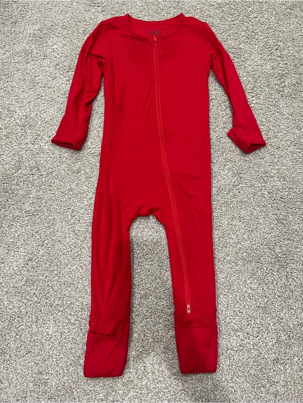 Red Kids One-Piece Zip Sleeper